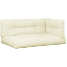 vidaXL Palettenkissen 3-tlg. 60 x 40 x 20 cm creme