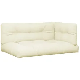 vidaXL Palettenkissen 3-tlg. 60 x 40 x 20 cm creme