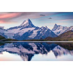 Fototapete PAPERMOON "See am Berg", bunt, B:4,50m L:2,80m, Vlies, Tapeten