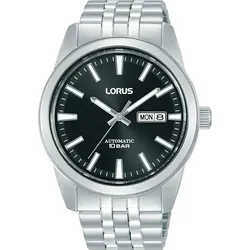 Automatikuhr LORUS, silberfarben, Armbanduhren, Herren, Armbanduhr, Herrenuhr, Mechanische Uhr, Edelstahlarmband, analog, Tag