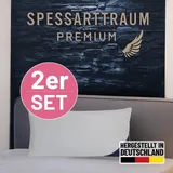 SPESSARTTRAUM Gänsefederkopfkissen Premium 80 x 80 cm Weiß