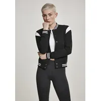 URBAN CLASSICS Inet College Sweat Jacke Black / White