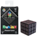 Spin Master Rubik’s Phantom Cube 3x3 Zauberwürfel - der Klassische 3x3 Cube mit Thermo-Twist, die Farbfelder leuchten erst bei Warmer Berührung, für Logik-Akrobaten ab 8 Jahren - Original Rubik's Cube