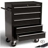 Arebos Werkstattwagen Werkzeugwagen Rollwagen Toolbox 5 Fächer