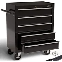 Arebos Werkstattwagen Werkzeugwagen Rollwagen Toolbox 5 Fächer