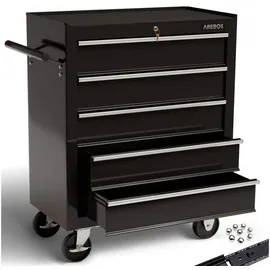 Arebos Werkstattwagen Werkzeugwagen Rollwagen Toolbox 5 Fächer