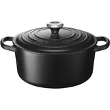 Le Creuset Signature Bräter 22 cm rund schwarz glänzend