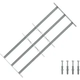 vidaXL Fenstergitter Verstellbar mit 3 Querstäben 700-1050 mm