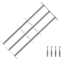 vidaXL Fenstergitter Verstellbar mit 3 Querstäben 700-1050 mm