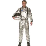 UNDERWRAPS Herren Silver Astronaut Jumpsuit Costume Kostüme in Erwachsenengröße, Silber, XXL - XXL