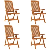 vidaXL Gartenstuhl 55,7 x 76,9 x 22,8 cm braun 4 St.