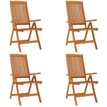 vidaXL Gartenstuhl 55,7 x 76,9 x 22,8 cm braun 4 St.