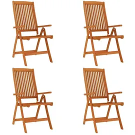 vidaXL Gartenstuhl 55,7 x 76,9 x 22,8 cm braun 4 St.