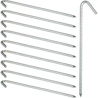 Relaxdays 100 x XL Bodenanker Silber