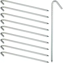 Relaxdays 100 x XL Bodenanker Silber