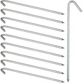 Relaxdays 100 x XL Bodenanker Silber