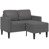 vidaXL 2-Sitzer-Sofa mit Chaiselongue L-Form Grau 125 cm Kunstleder