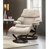 Stressless Relaxsessel STRESSLESS Reno Sessel Gr. ROHLEDER Stoff Q2 FARON, Classic Base Wenge, Relaxfunktion-Drehfunktion-PlusTMSystem-Gleitsystem, B/H/T: 88 cm x 98 cm x 78 cm, beige (light q2 faron) Lesesessel und Relaxsessel