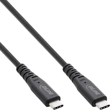 InLine USB4 Kabel, USB-C ST/ST, PD 240W, 8K60Hz, TPE schwarz, 1,5m