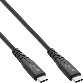 InLine USB4 Kabel, USB-C ST/ST, PD 240W, 8K60Hz, TPE schwarz, 1,5m