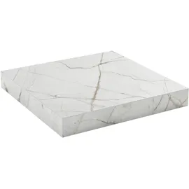 Impuls Küchen Arbeitsplatte IMPULS KÜCHEN "4 cm stark", mont blanc, B:270cm H:4cm T:60cm, Holzwerkstoff, Tischplatten, in vielen Breiten, passend zu allen Serien, von vier Seiten ummantelt
