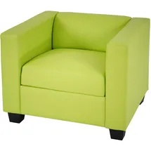 MCW Sessel Lille Kunstleder 86 x 70 x 75 cm hellgrün mit Rollen