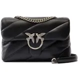 PINKO Love Puff Classic Umhängetasche Leder Grau/Black/Silver