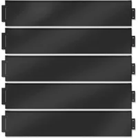 UISEBRT Rasenkante Metall 100 x 18 cm 50 Stück Schwarz