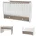 Lorelli Babybett Dream 60 x 120 cm umbaubar Schreibtisch Kinderbett Schaukelbett braun weiß