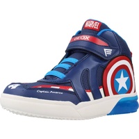GEOX J GRAYJAY Boy Sneaker, Navy/RED, 37 EU