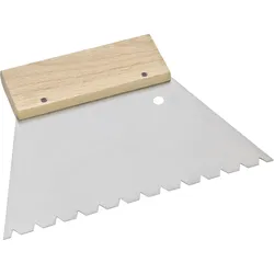 Zahnspachtel B15, 180 mm, gehärteter Stahl, für Verklebung von Parkett und Massivholzdielen