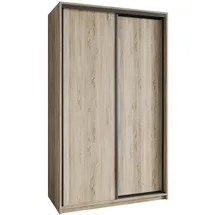 masseno Schwebetürenschrank NISSE 120 x 205 x 60 cm Eiche/Bronze