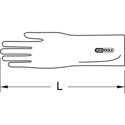 Elektriker-Schutzhandschuh mit Schutzisolierung, Größe 10, Stärke 1, Klasse00, rot - rot