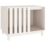 vidaXL Hundehütte 90 x 60 x 67 cm Holz Weiß