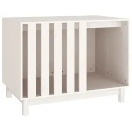 vidaXL Hundehütte 90 x 60 x 67 cm Holz Weiß