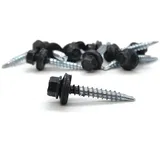 adunox Trapezblechschrauben, hell verzinkt, gefärbter Kopf, SW8 Antrieb - 100 Stück (4,8 x 50 mm)