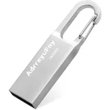 USB Stick 32GB, Flash Drive USB 2.0 Speicherstick Wasserdicht Memory Stick Metall Tragbarer Mini Pen Drive für Laptop, Computer usw (Silber)