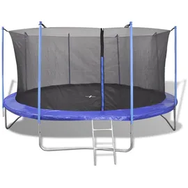 vidaXL Trampolin-Set 396 cm Blau