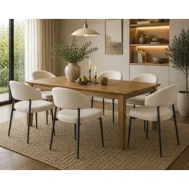 Actona Esszimmerstuhl Edina Polyester beige 2er Set
