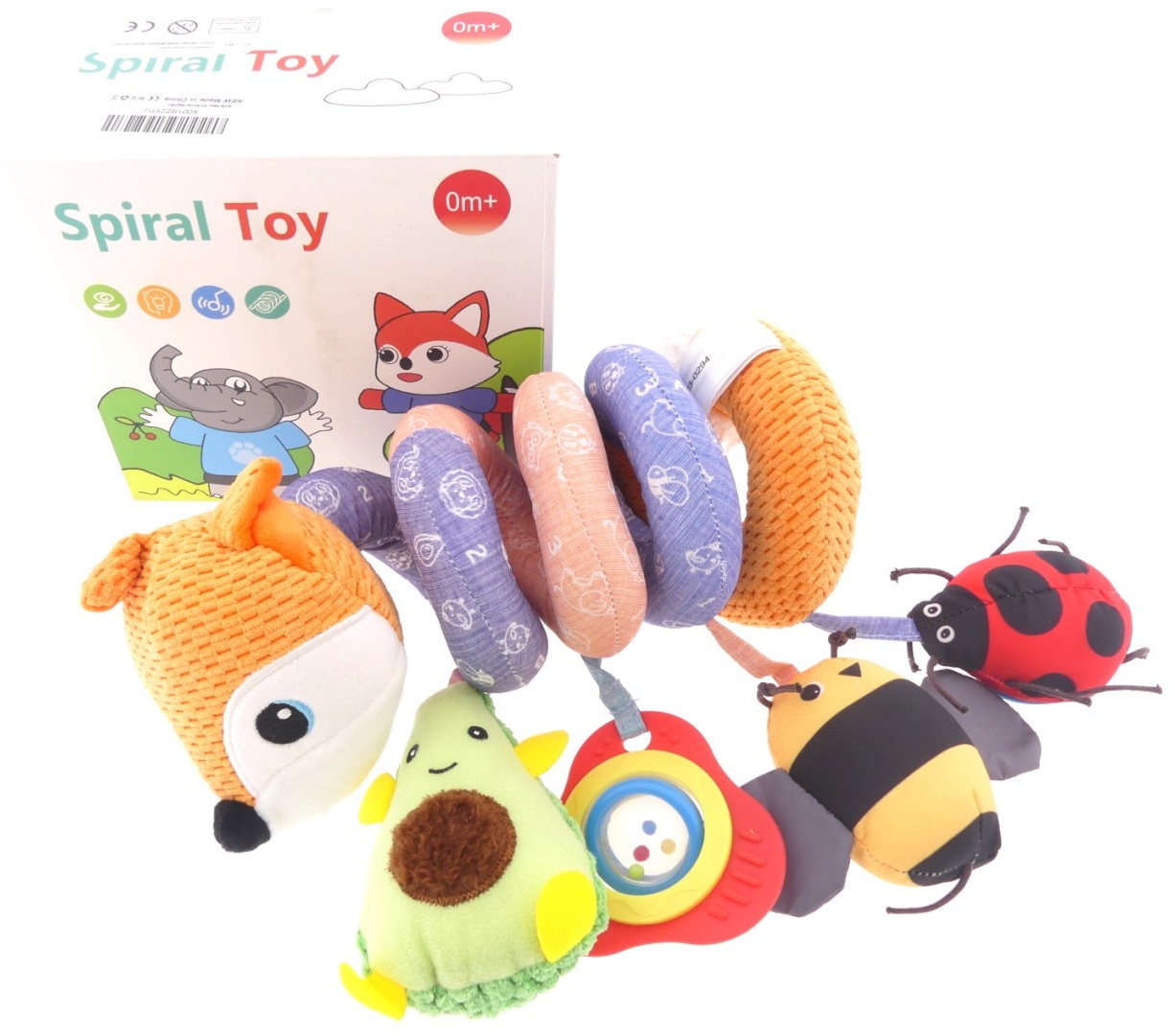 Spiral Toy Spielzeug Spirale für Babys Kinderwagenspirale Spielkette Spiegel ...