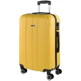 ITACA - Koffer Groß, Koffer Mittelgroß, Hartschalenkoffer M - Robuster Hartschalenkoffer & Koffer & Trolleys mit 4 Rollen, ideal als Reisekoffer für Jede Reise, Gelb
