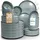 PURE LIVING INTERIOR DESIGN Steingut Geschirrset 12 Personen Rustic 36-tlg. blau/schwarz