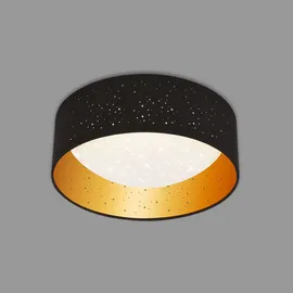 Briloner - LED Deckenleuchte, LED Lampe, Wohnzimmerlampe, Schlafzimmerlampe, Küchenlampe, 32x12 cm, Schwarz-Gold