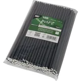 Papstar Trinkhalme, Papier schwarz