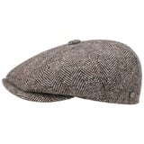 Lierys Flat Cap (1-St) Herringbone mit Schirm, Made in Italy beige XL (60-61 cm)