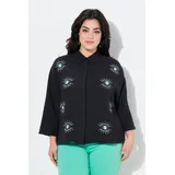 Angel Of Style by Happy Size Hemdbluse Boxy Fit schwarz 44