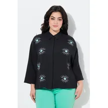 Angel Of Style by Happy Size Hemdbluse Boxy Fit schwarz 44