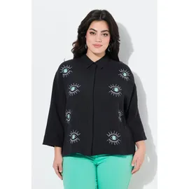 Angel Of Style by Happy Size Hemdbluse Boxy Fit schwarz 44