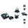 Makita DMR055 mit Laterne + 1 x 5,0 Ah Akku + Ladegerät