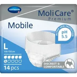 MoliCare® Premium Mobile Inkontinenzslip, 6 Tropfen 9158335 , 1 Beutel = 14 Stück, Größe L/3, Bauchumfang 100-150 cm